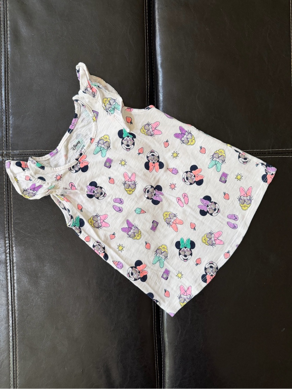 Disney - Girl’s White Minnie Mouse & Daisy Duck Tank Top